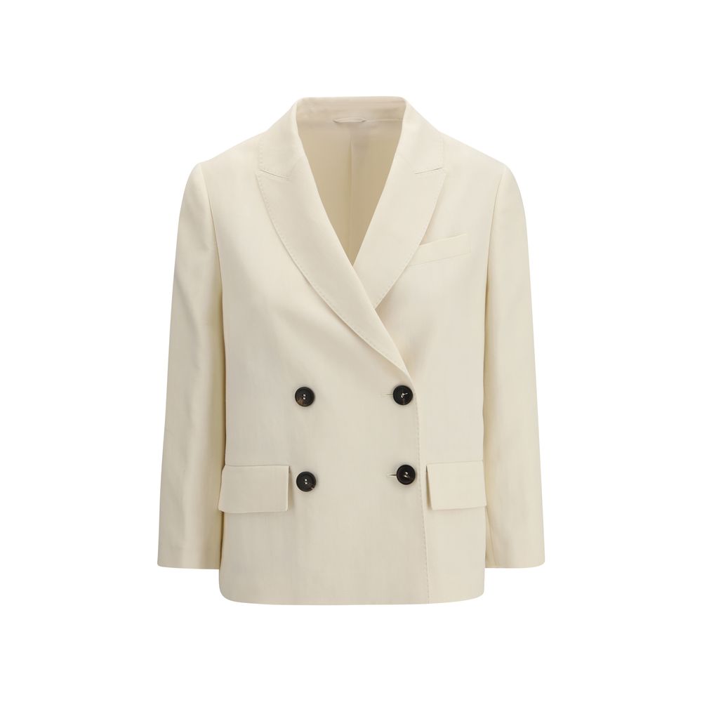Brunello Cucinelli Beige Viscose Jacket Brunello Cucinelli