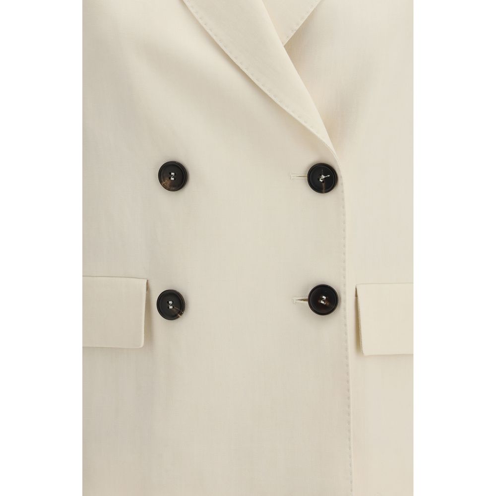Brunello Cucinelli Beige Viscose Jacket Brunello Cucinelli