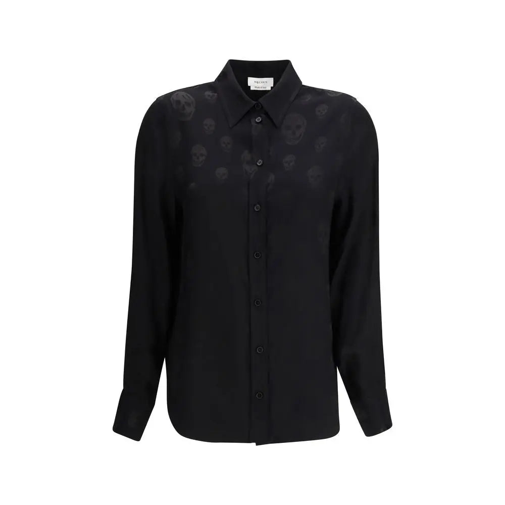 Alexander McQueen Black Viscose Pattern Shirt Alexander McQueen