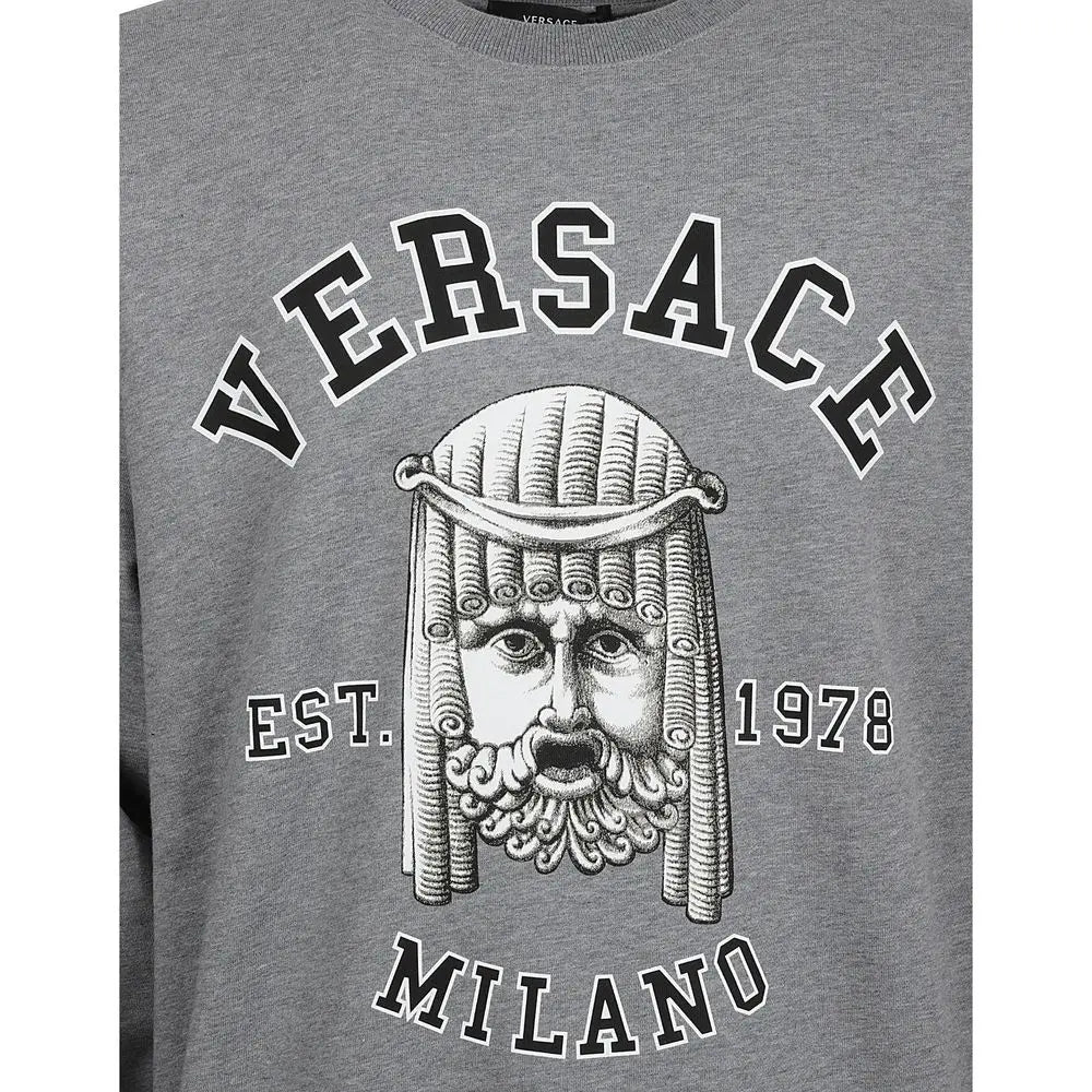 Versace Gray Cotton Sweatshirt Versace