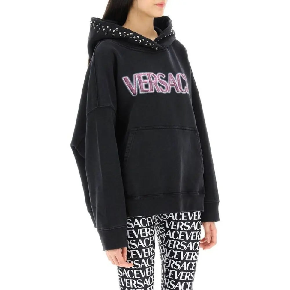 Versace Black Cotton Sweatshirt Versace