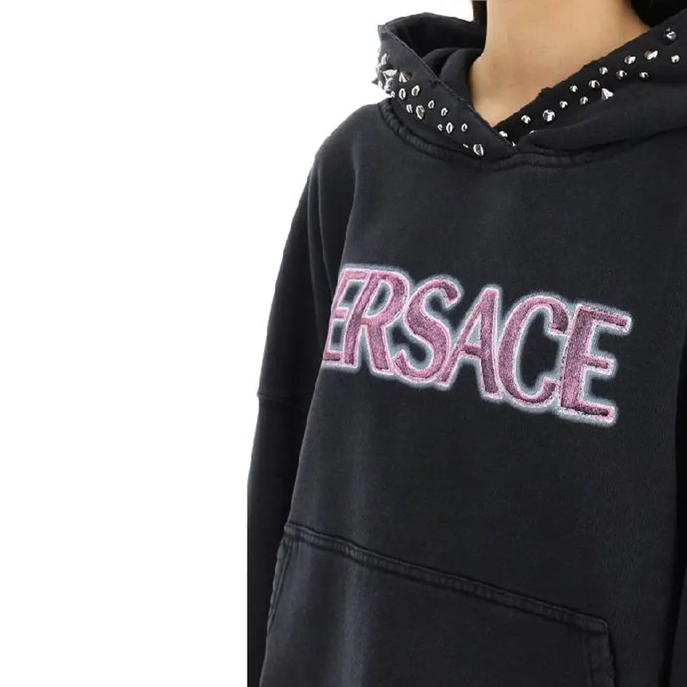 Versace Black Cotton Sweatshirt Versace
