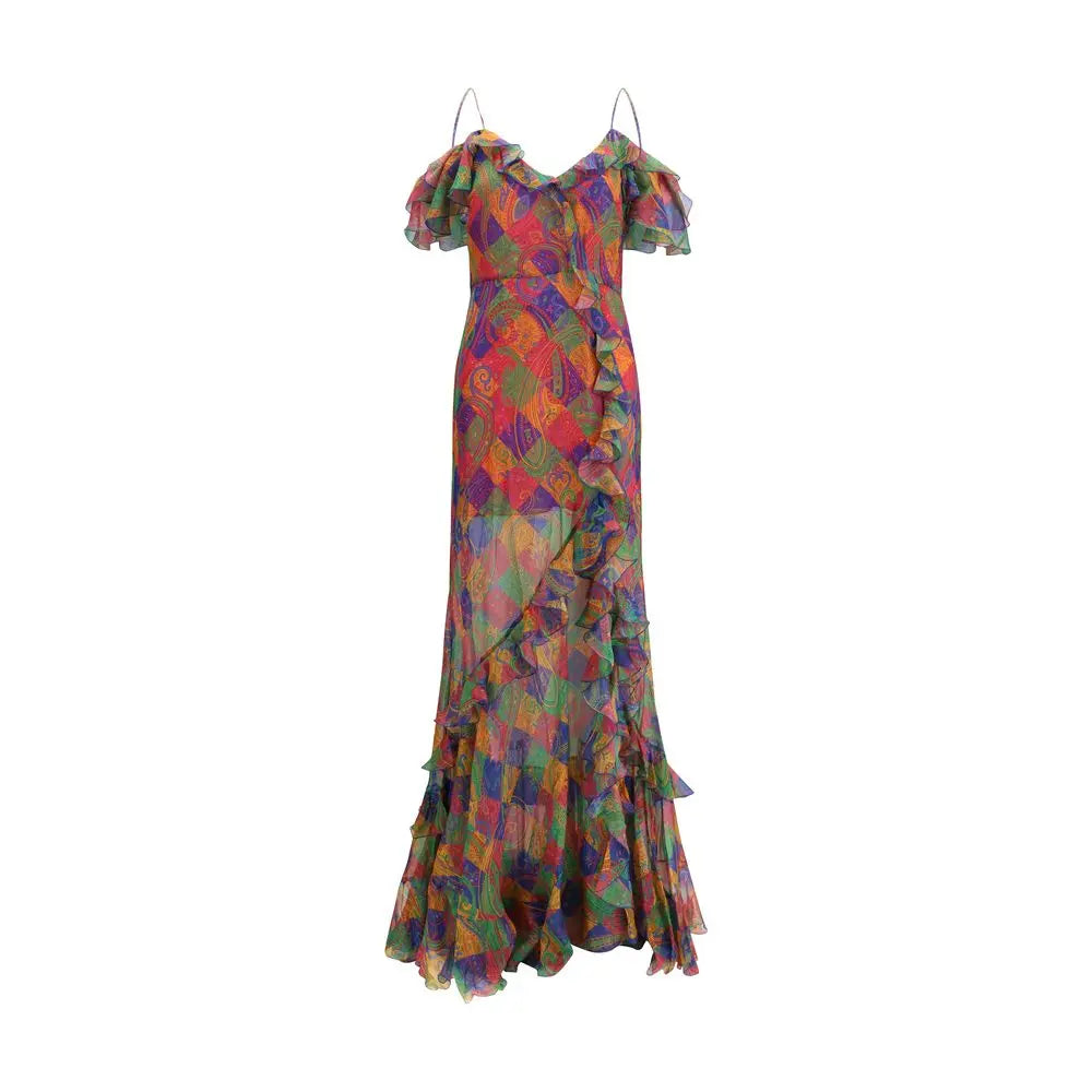 Etro Multicolor Silk Casual Dress Etro
