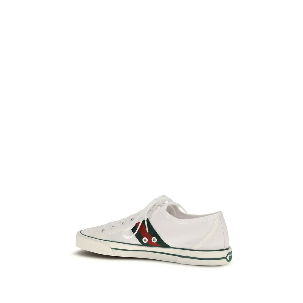 Gucci White Cotton Low Top Sneakers Gucci