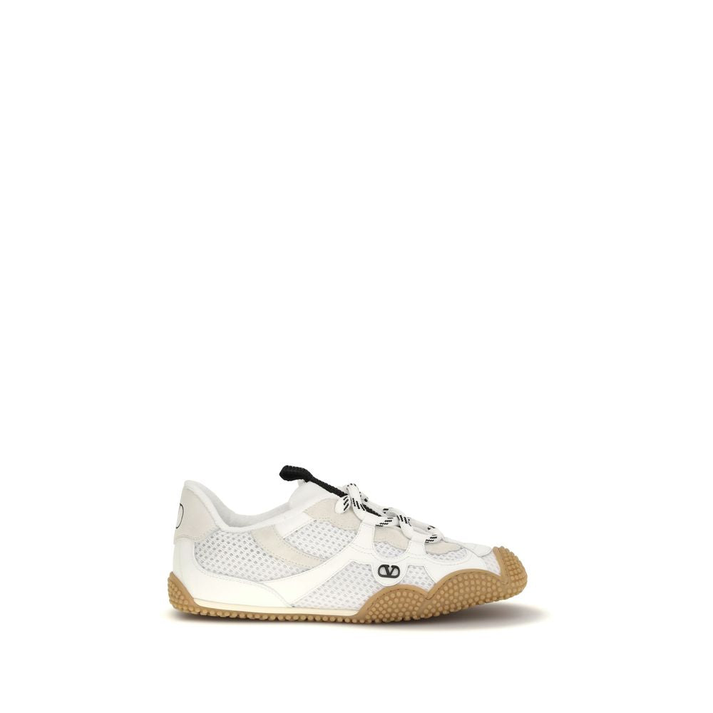 Valentino Garavani White Calf Leather Bos Taurus Athletic Sneakers Valentino Garavani