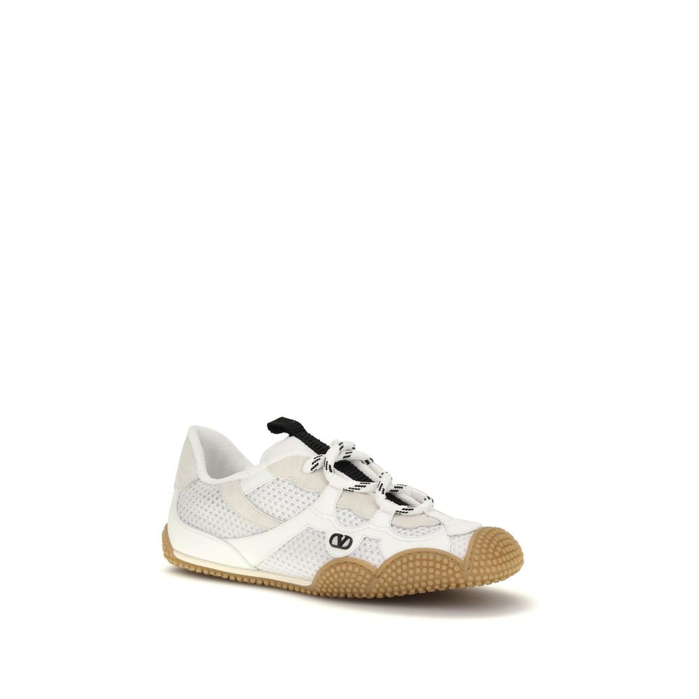 Valentino Garavani White Calf Leather Bos Taurus Athletic Sneakers Valentino Garavani