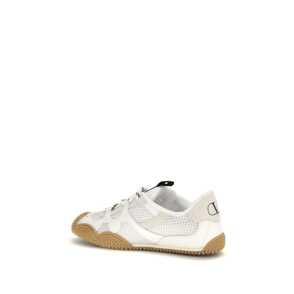Valentino Garavani White Calf Leather Bos Taurus Athletic Sneakers Valentino Garavani