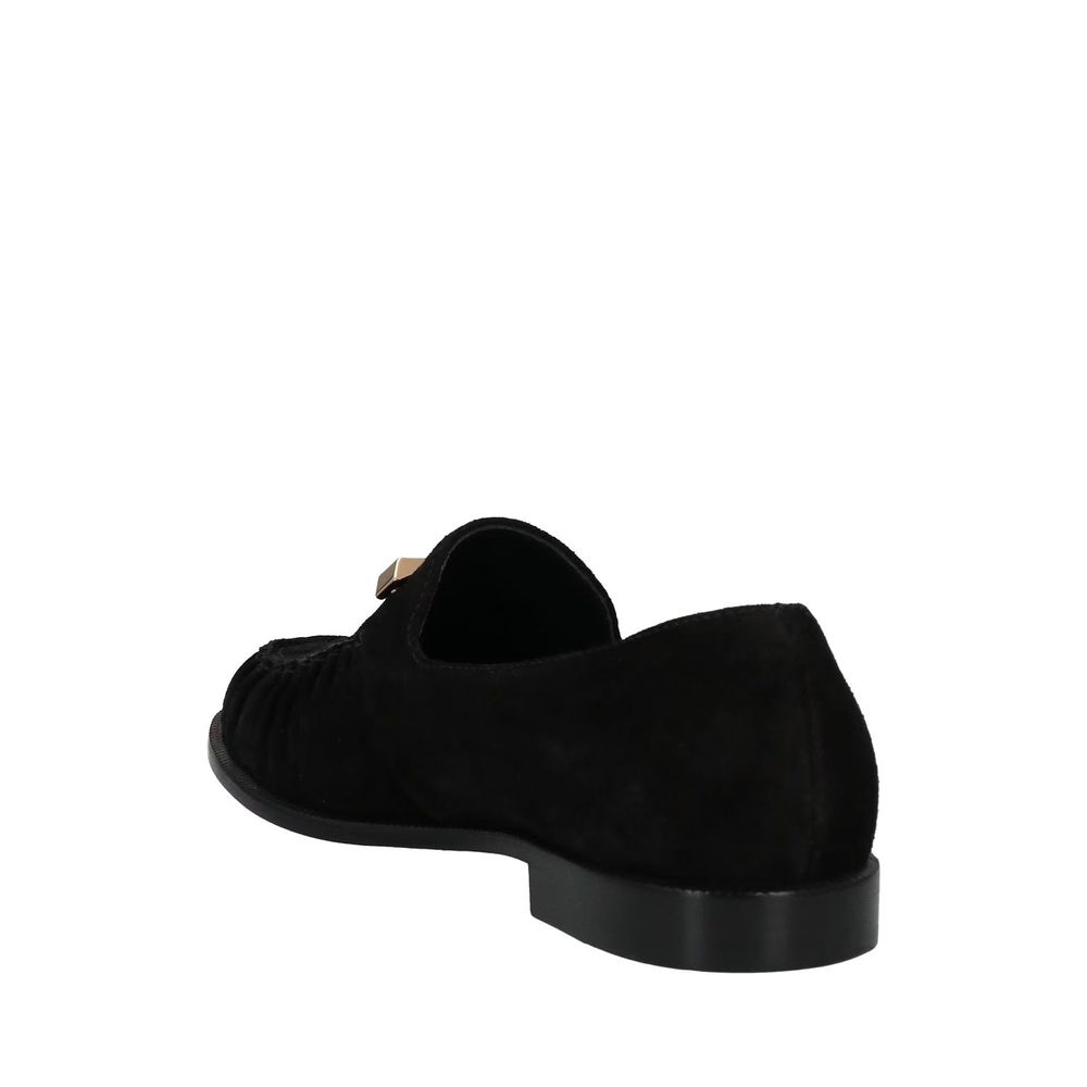 Giuseppe Zanotti Black Calfskin Slip-On Loafers Giuseppe Zanotti