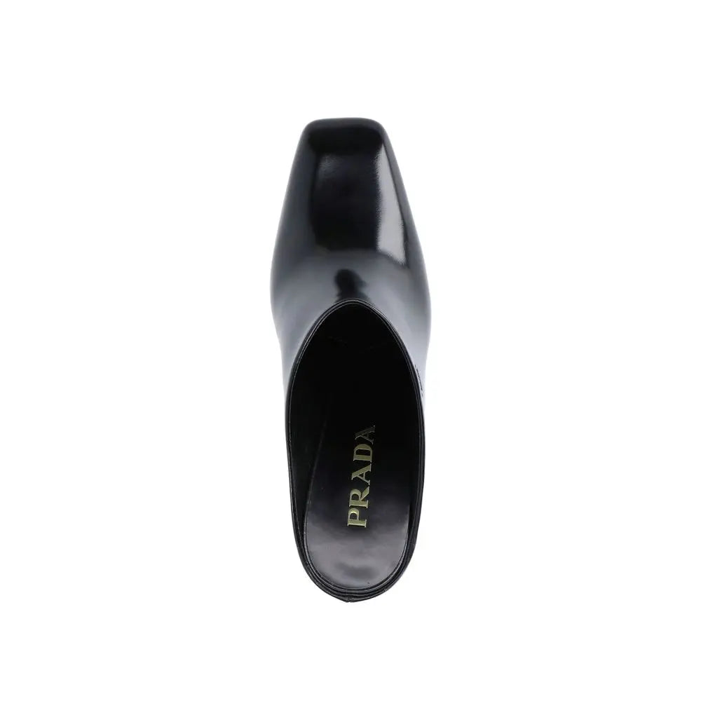 Prada Black Calfskin Mules Prada
