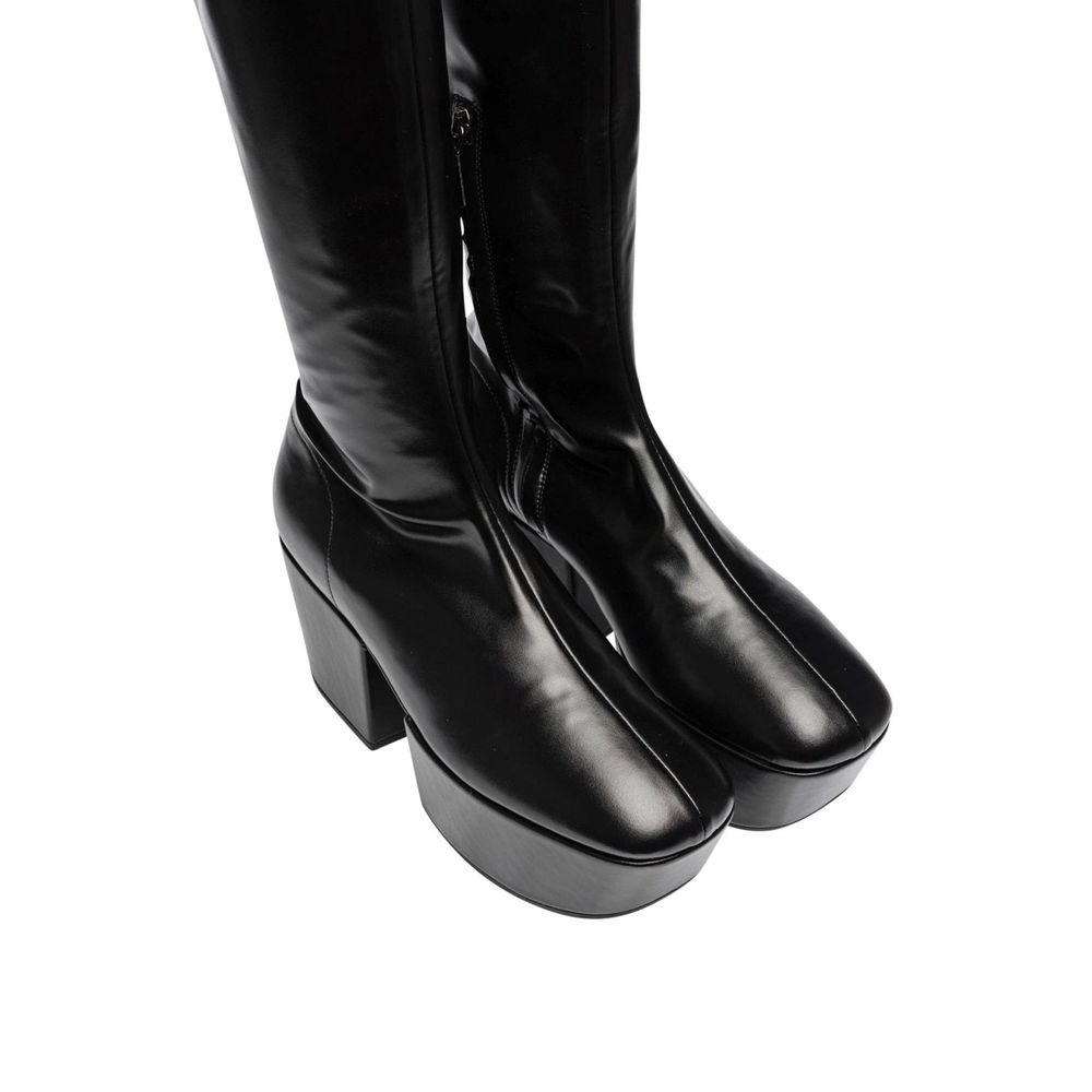 Prada Black Calfskin Over The Knee Prada