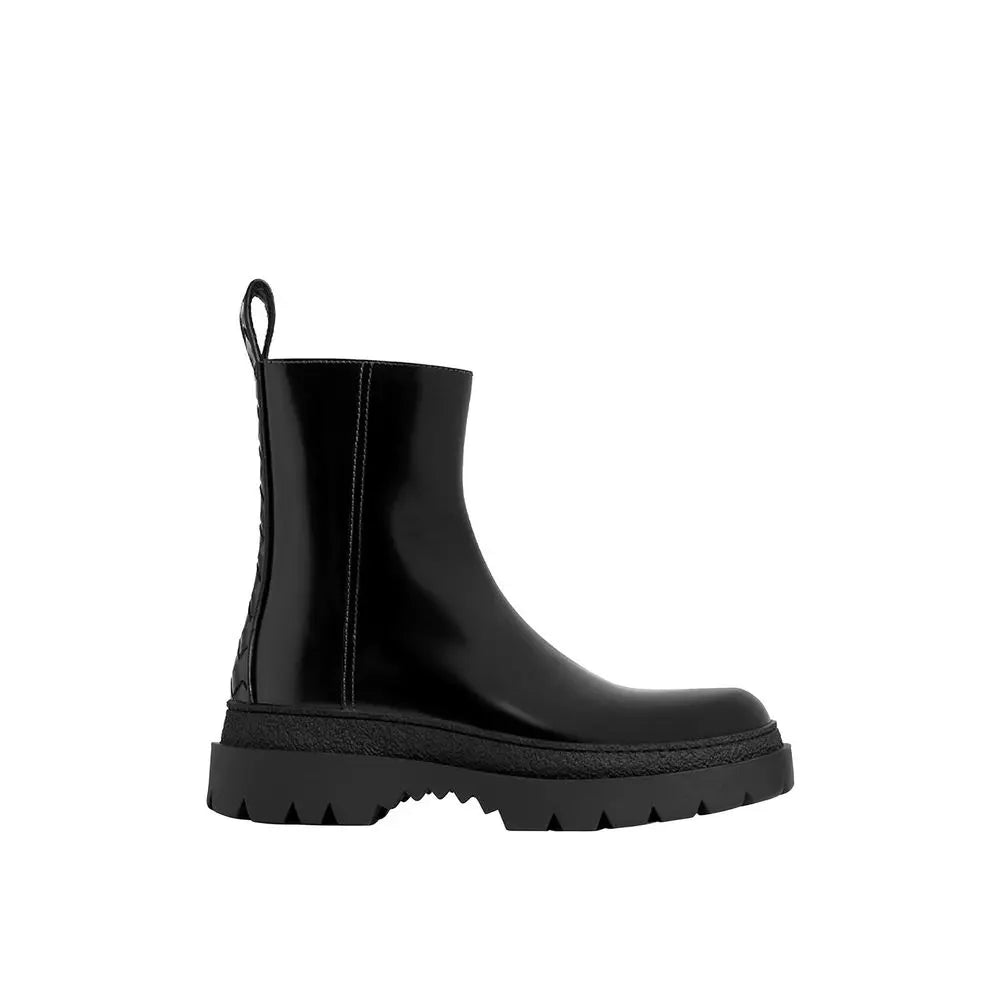 Bottega Veneta Black Calfskin Chelsea Boots Bottega Veneta