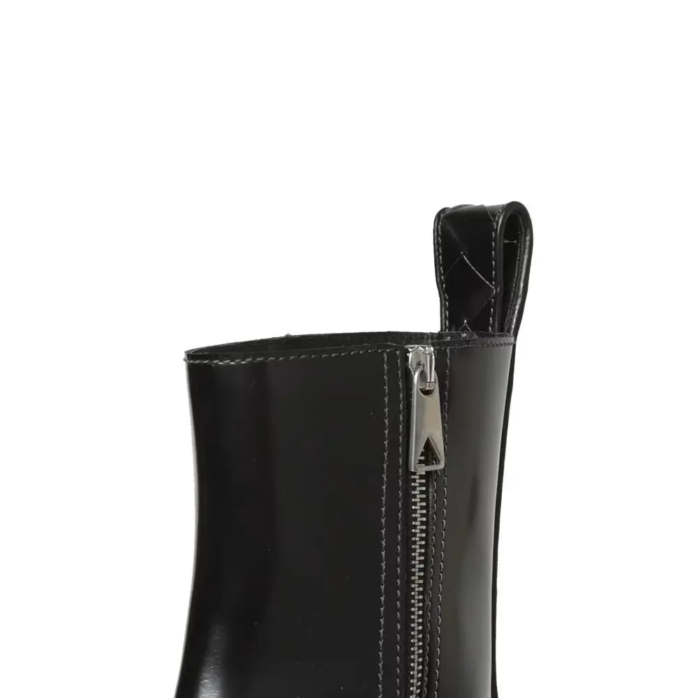 Bottega Veneta Black Calfskin Chelsea Boots Bottega Veneta