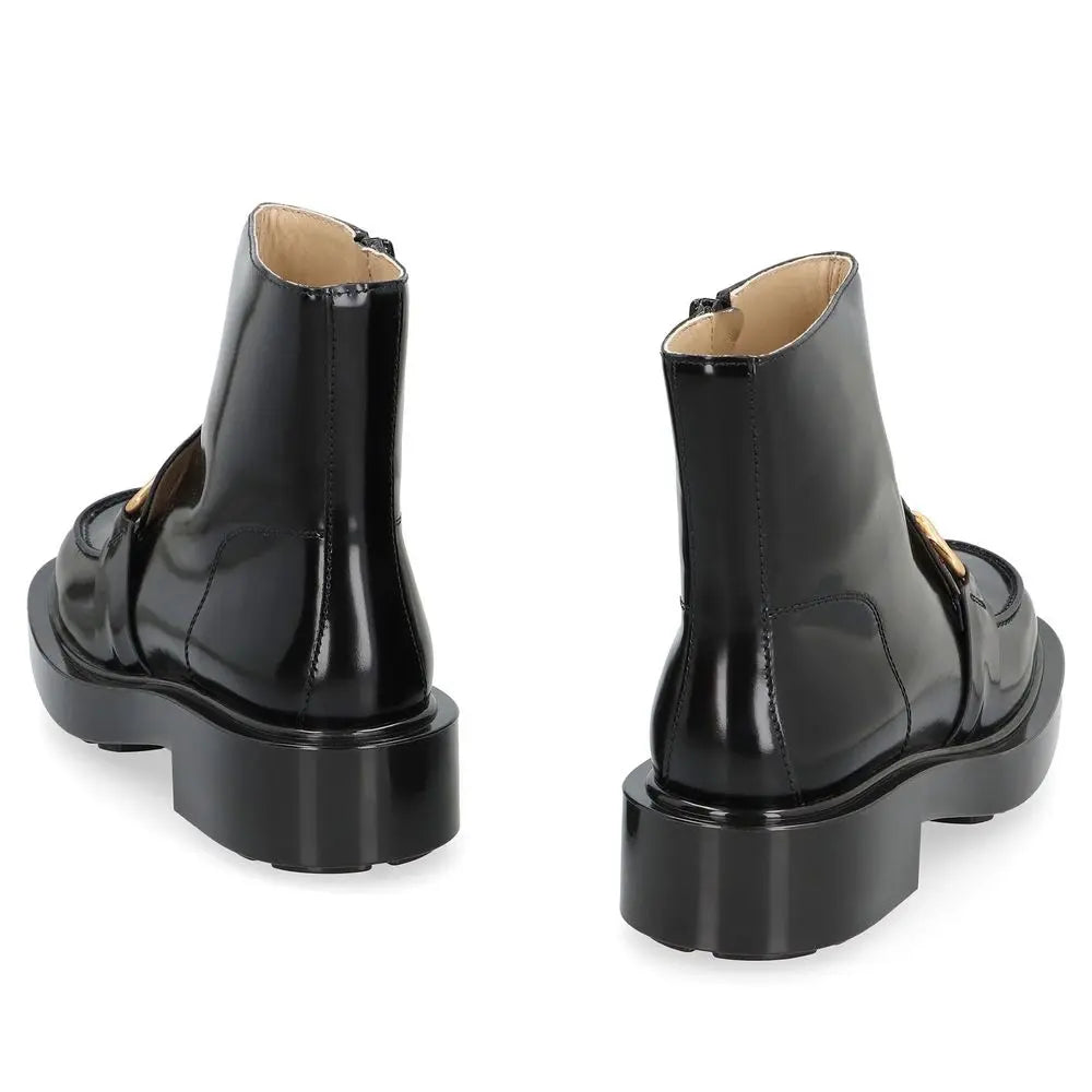 Bottega Veneta Black Calfskin Ankle Boots Bottega Veneta