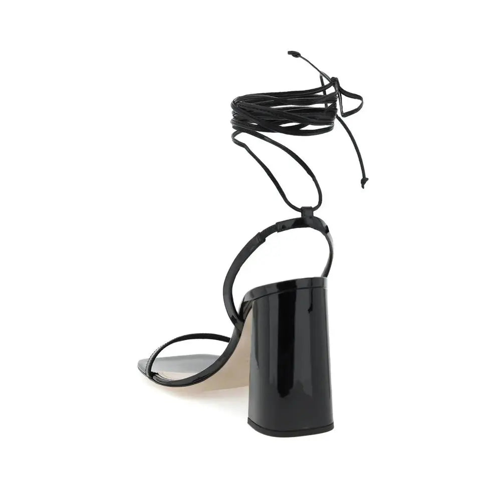 Miu Miu Black Calfskin Strap-On Sandals Miu Miu