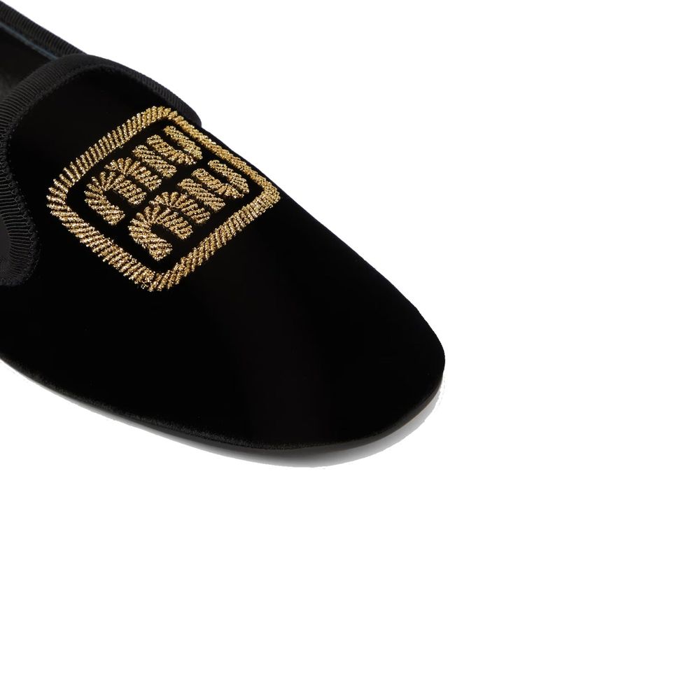 Miu Miu Black Fabric Flats Miu Miu