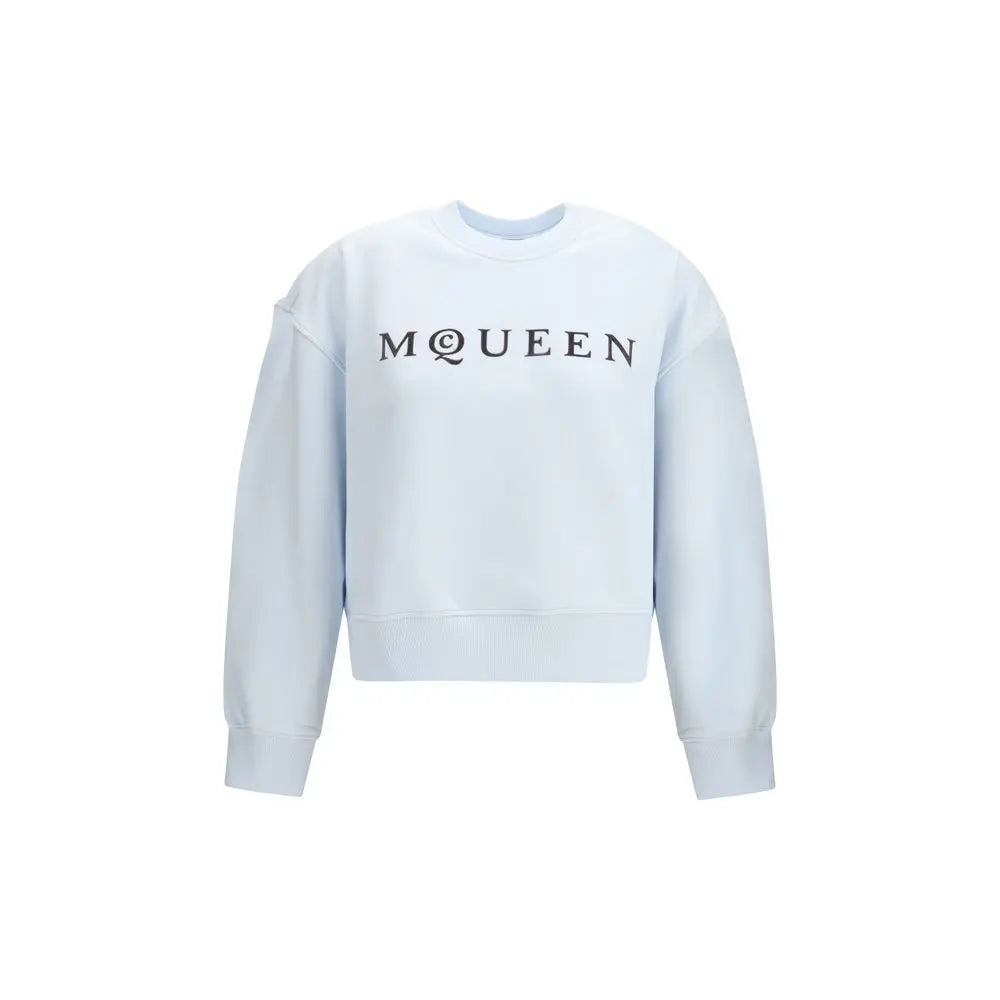 Alexander McQueen Blue Cotton Sweatshirt Alexander McQueen