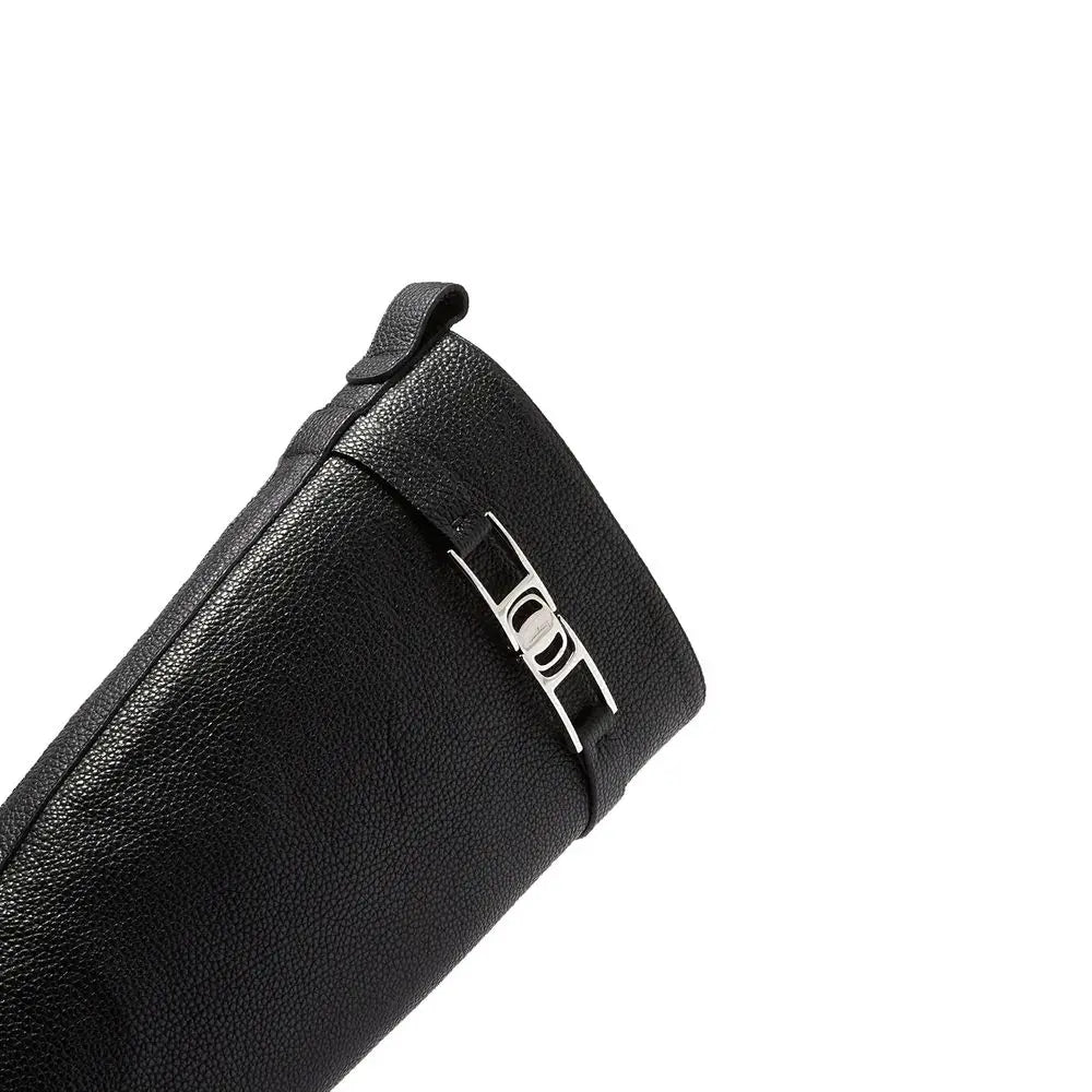 Salvatore Ferragamo Black Calfskin Over The Knee Salvatore Ferragamo