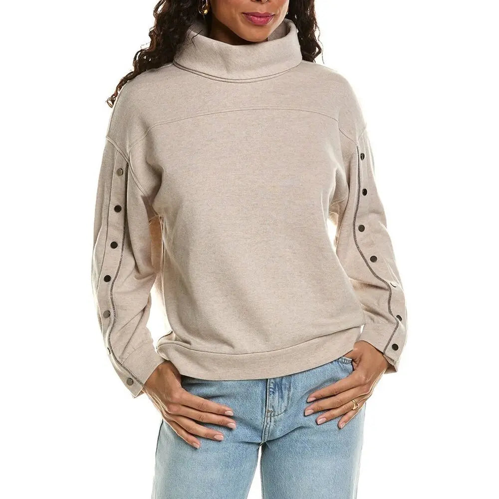 Brunello Cucinelli Beige Cashmere Sweatshirt Brunello Cucinelli