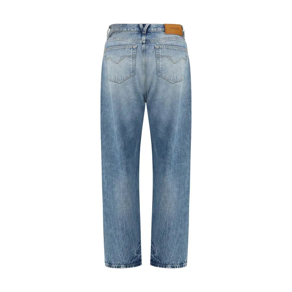 Versace Blue Cotton Jeans Denim Versace
