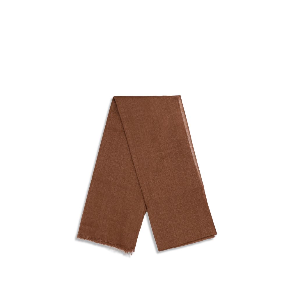 Brunello Cucinelli Brown Cashmere Scarf Brunello Cucinelli