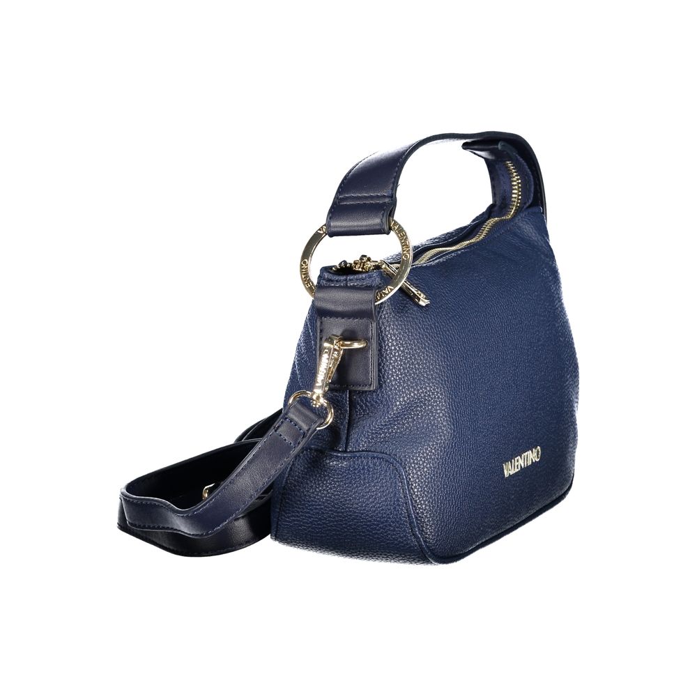Mario Valentino Blue Polyurethane Women's Bag with Adjustable Strap and Pocket Mario Valentino