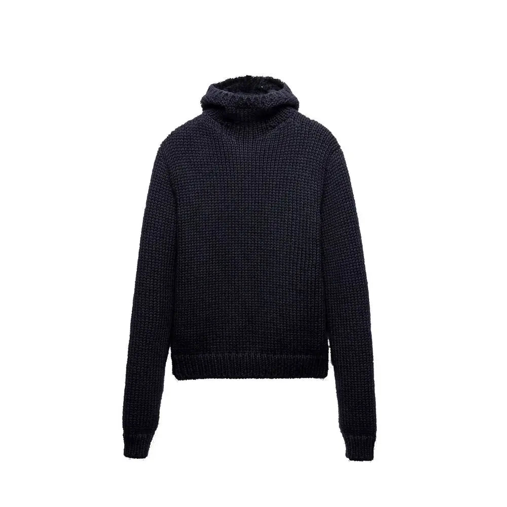 Prada Blue Wool Sweatshirt Prada