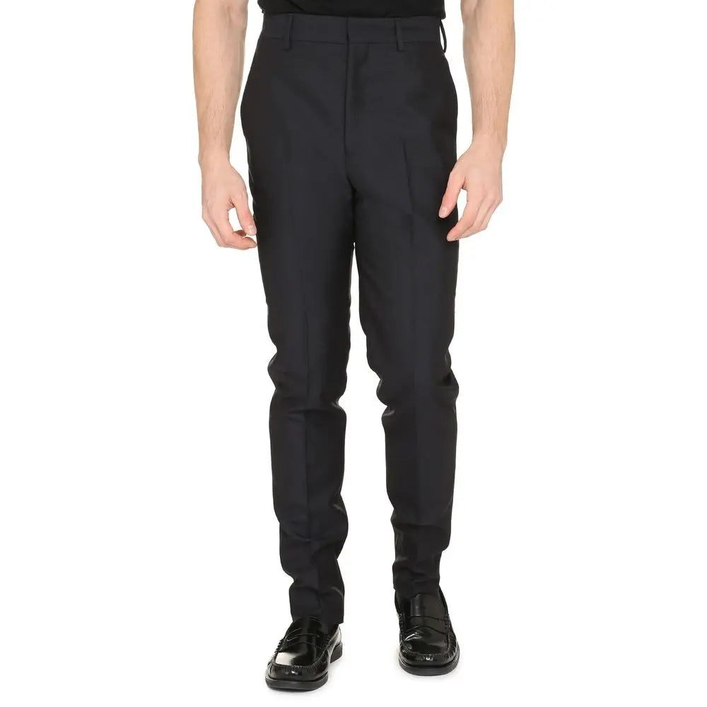 Prada Blue Mohair Dress Pants Prada