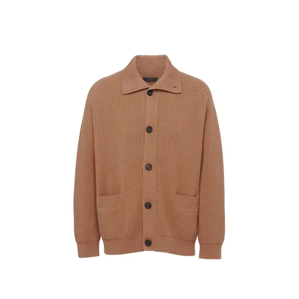 Prada Brown Cashmere Cardigan Prada