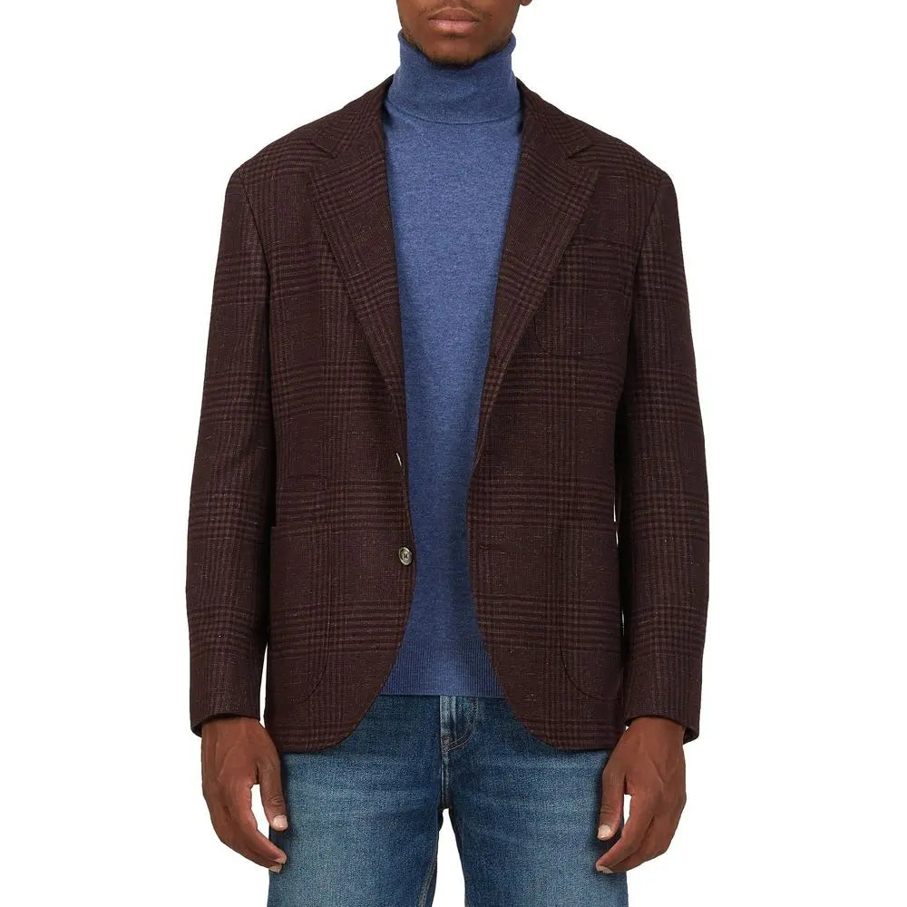 Brunello Cucinelli Multicolor Wool Coat Brunello Cucinelli