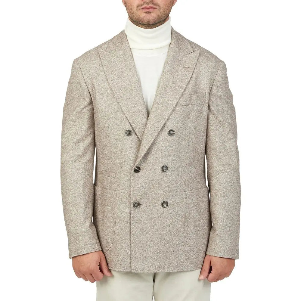 Brunello Cucinelli Beige Cashmere Coat Brunello Cucinelli