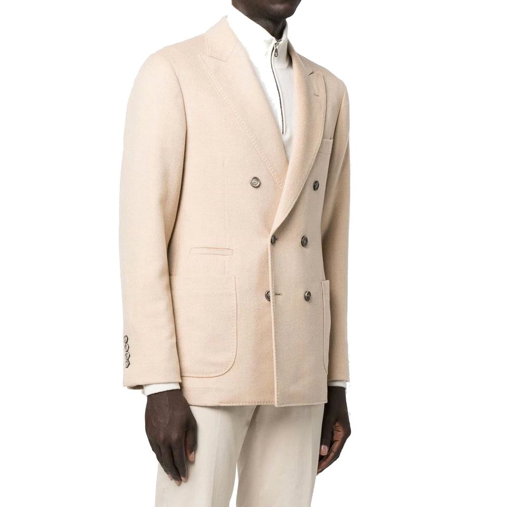 Brunello Cucinelli Beige Wool Blazer Brunello Cucinelli