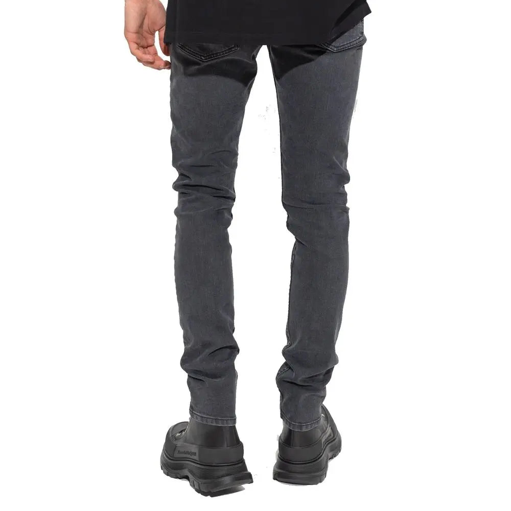 Alexander McQueen Black Cotton Skinny Jeans Alexander McQueen