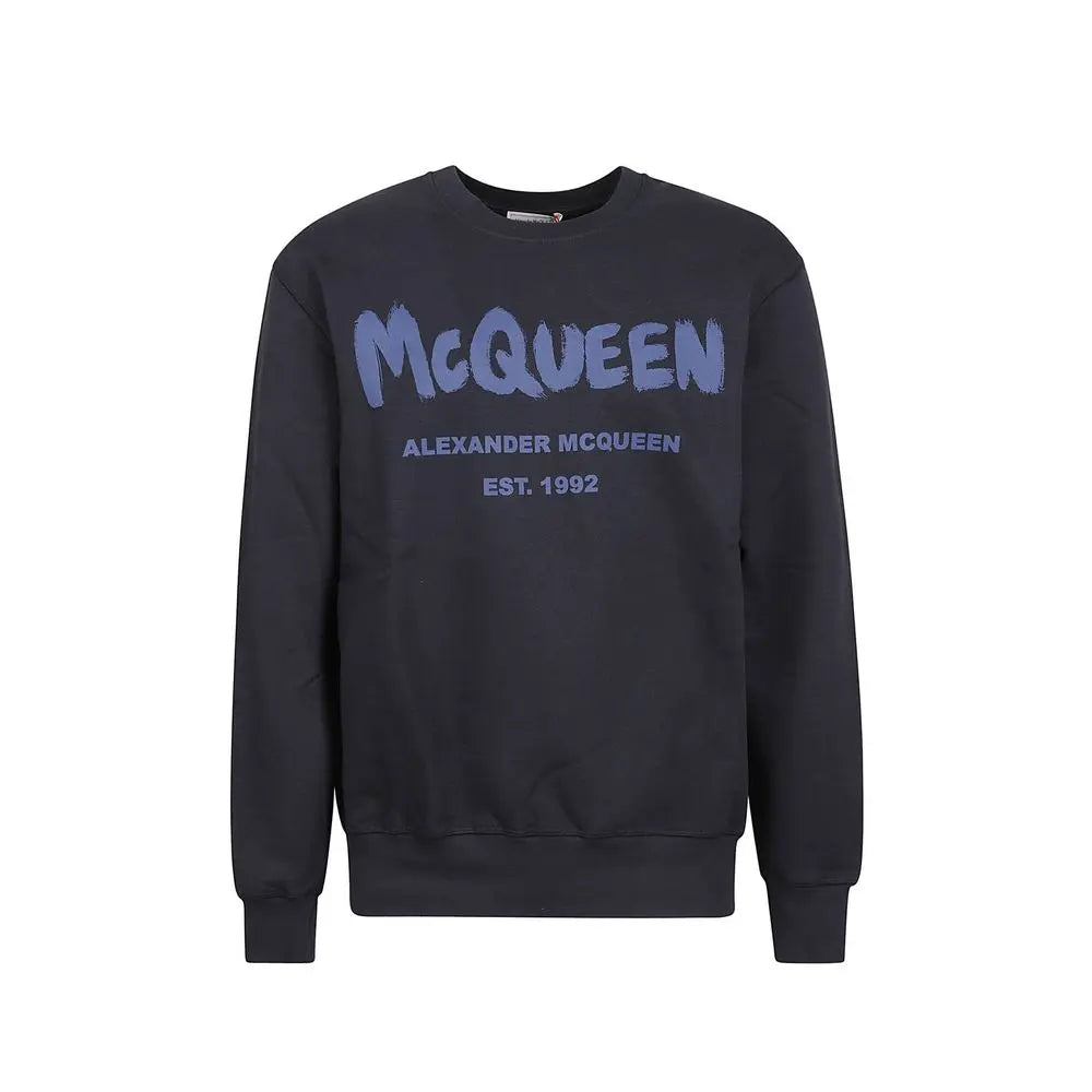 Alexander McQueen Blue Cotton Sweatshirt Alexander McQueen