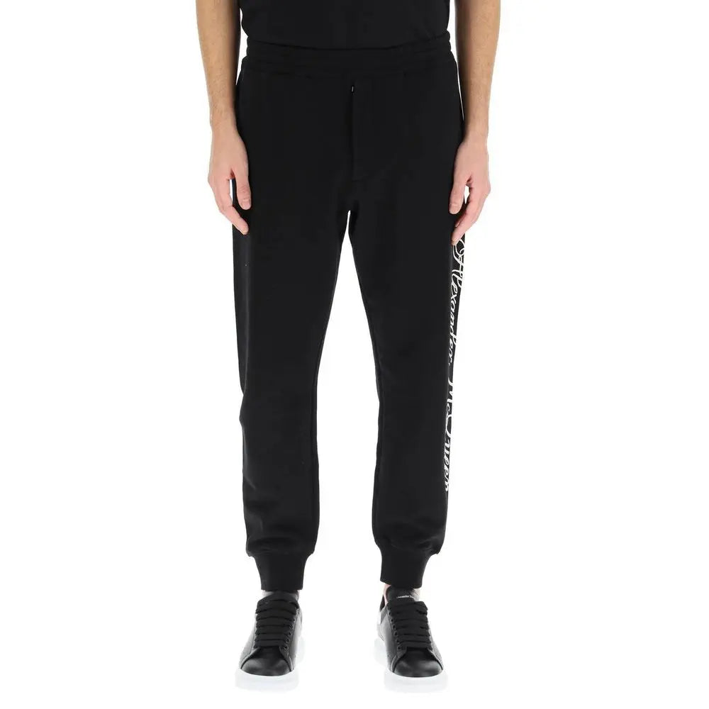 Alexander McQueen Black Cotton Joggers (Workout Pants) Alexander McQueen