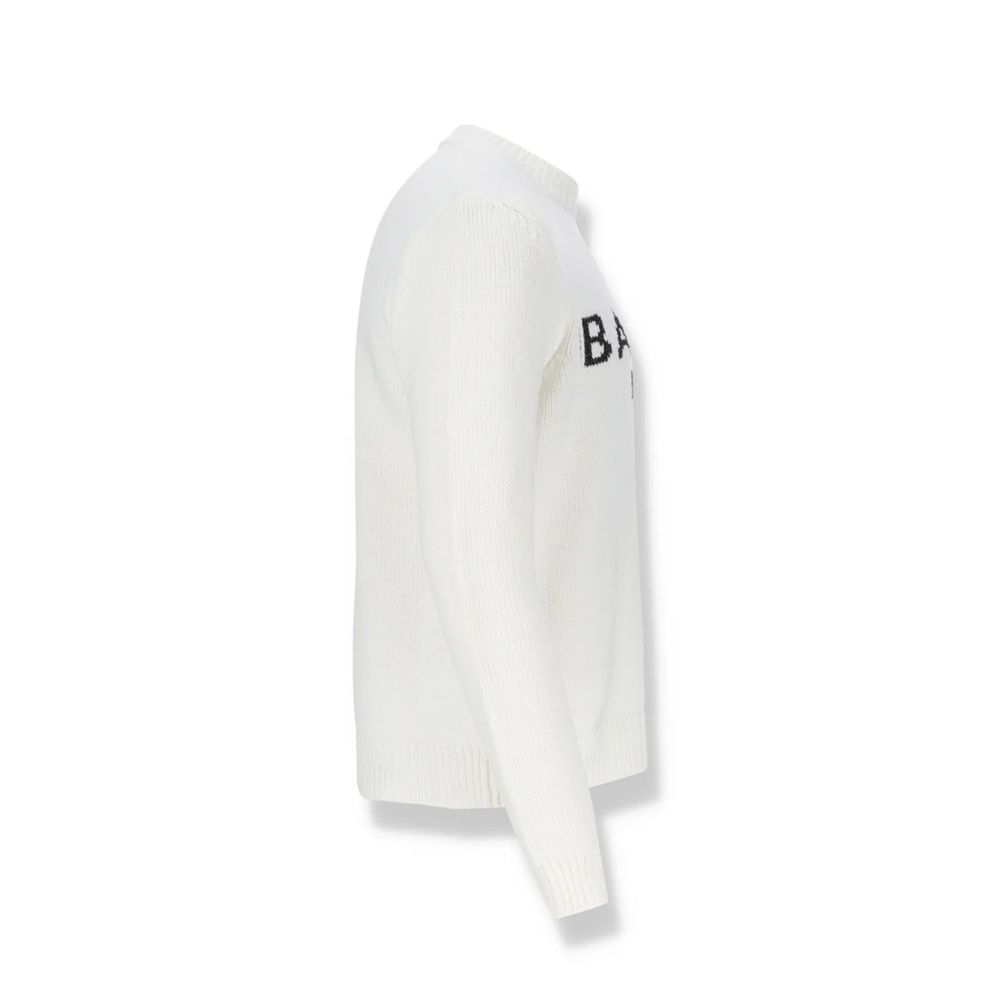 Balmain White Cotton Sweatshirt Balmain