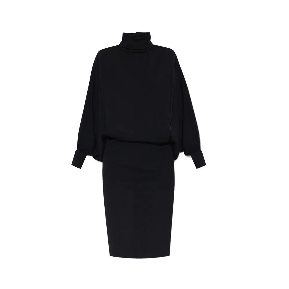 Saint Laurent Black Wool Casual Dress Saint Laurent