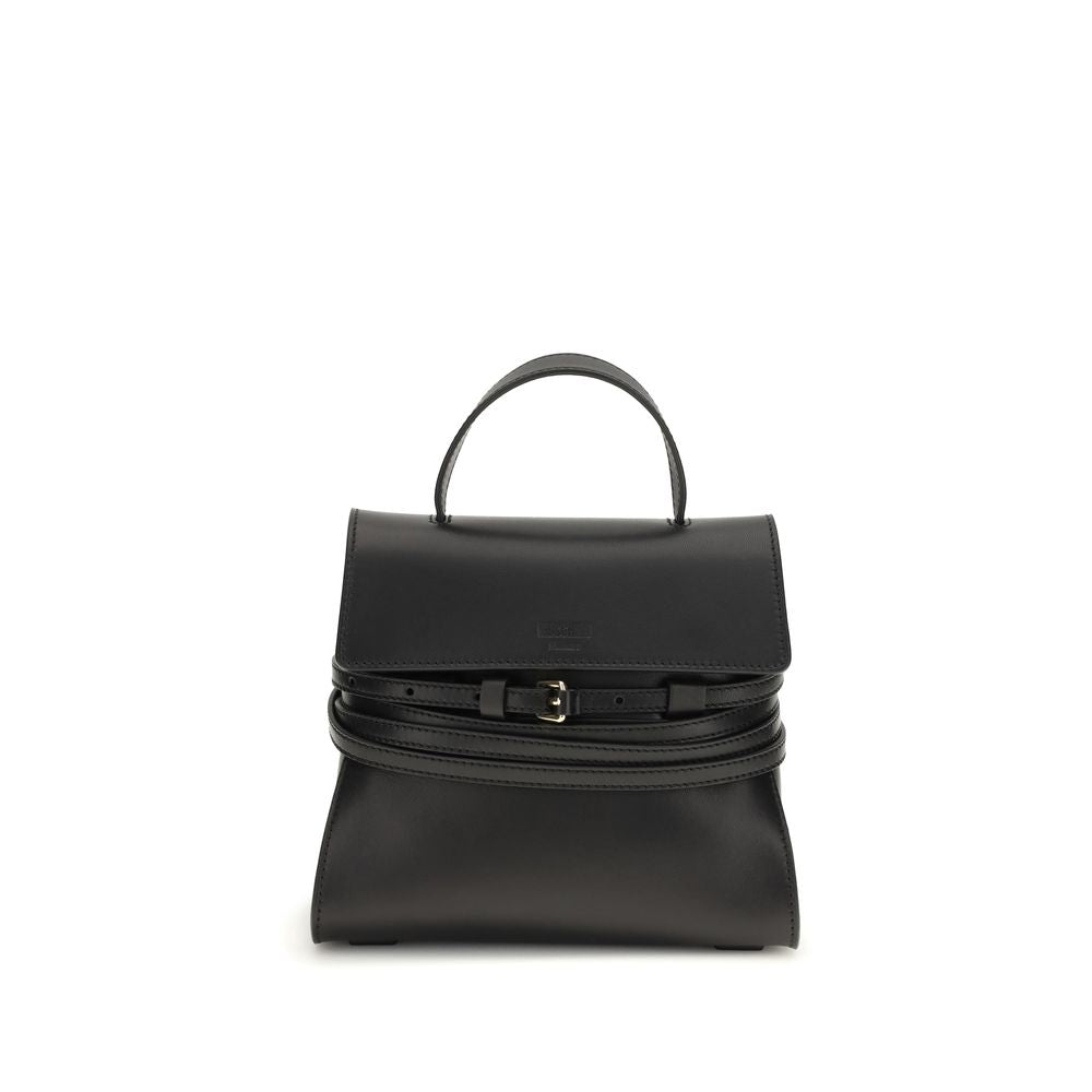 Moschino Black Calf Leather Bos Taurus Handbag Moschino