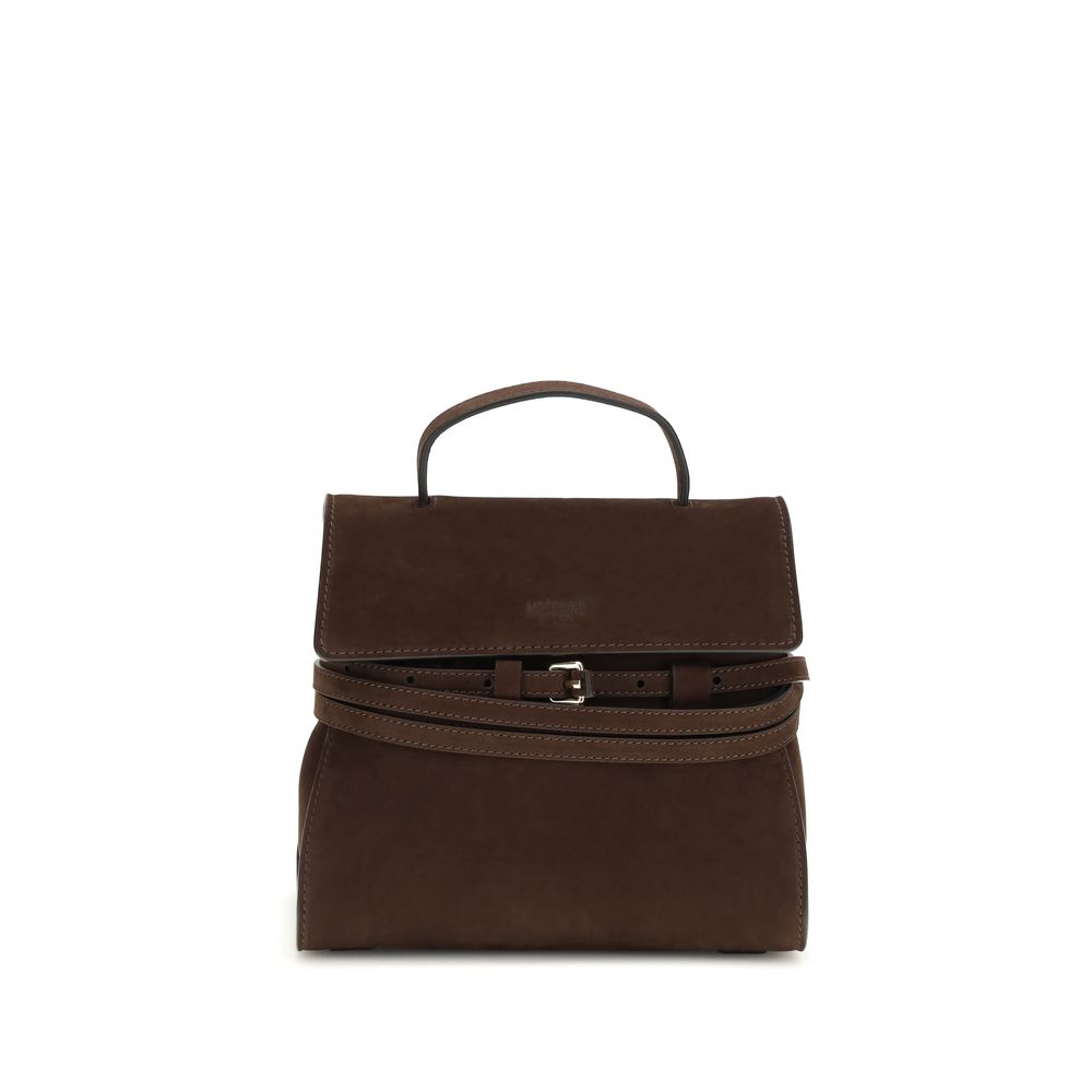 Moschino Brown Calf Leather Bos Taurus Handbag Moschino