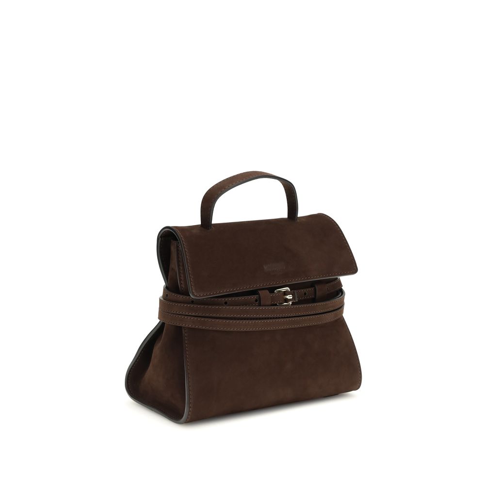 Moschino Brown Calf Leather Bos Taurus Handbag Moschino