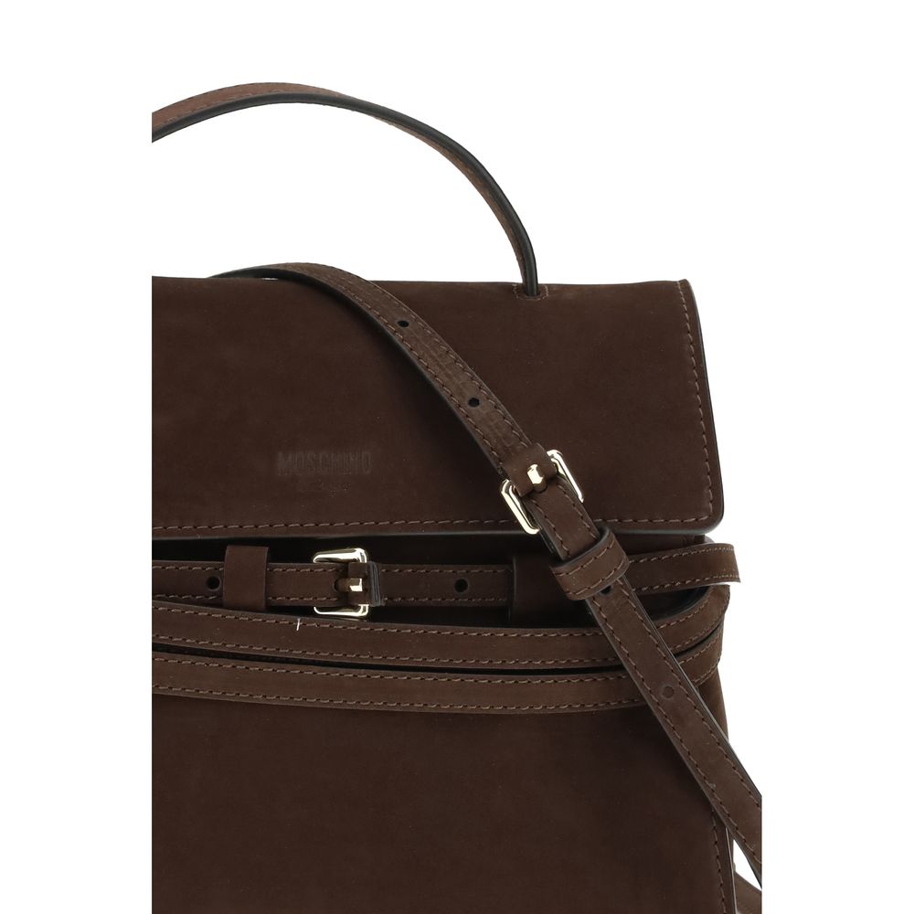 Moschino Brown Calf Leather Bos Taurus Handbag Moschino