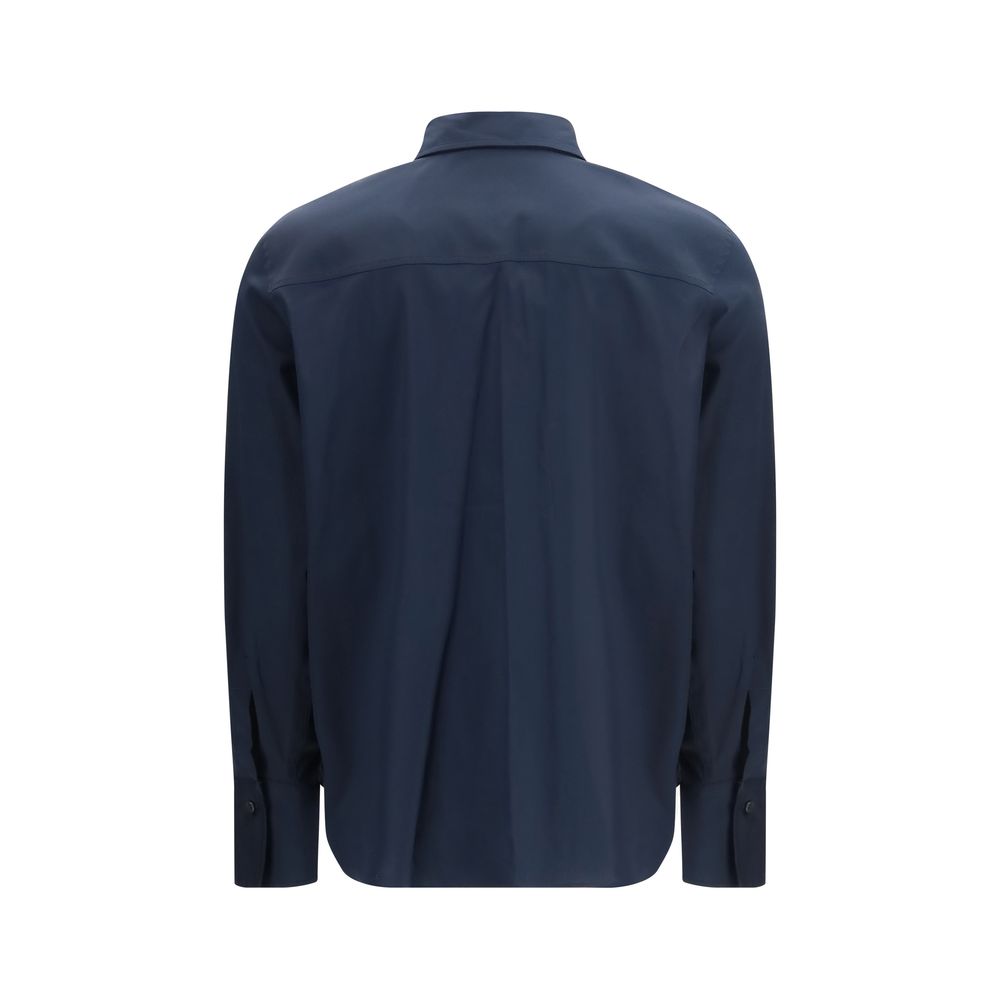 Brunello Cucinelli Blue Cotton Dress Shirt Brunello Cucinelli