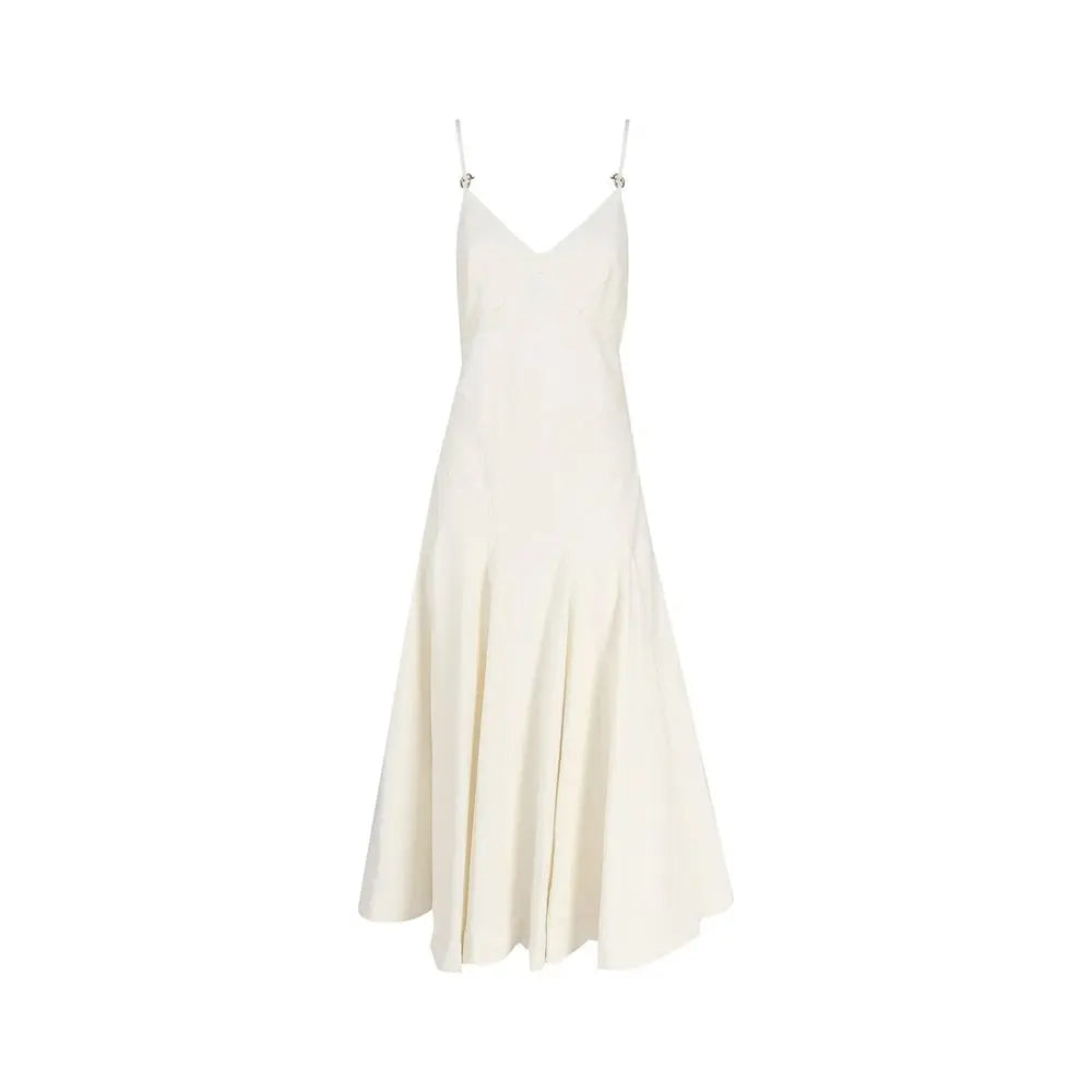 Bottega Veneta White Cotton Casual Dress Bottega Veneta