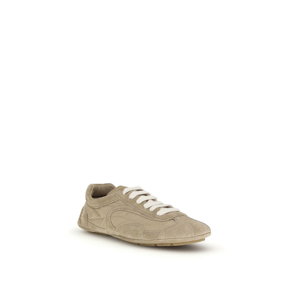 Prada Beige Lamb Ovis Aries Athletic Sneakers Prada