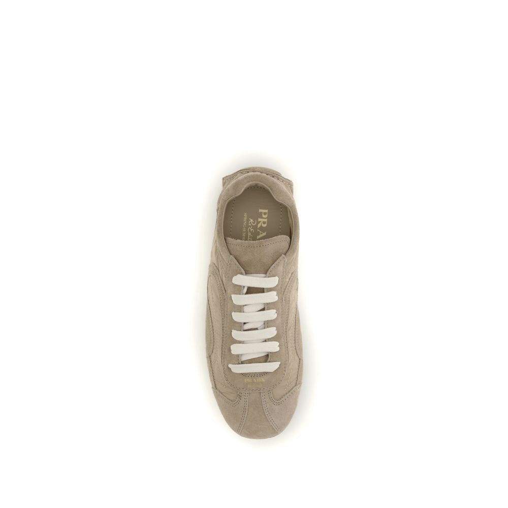 Prada Beige Lamb Ovis Aries Athletic Sneakers Prada