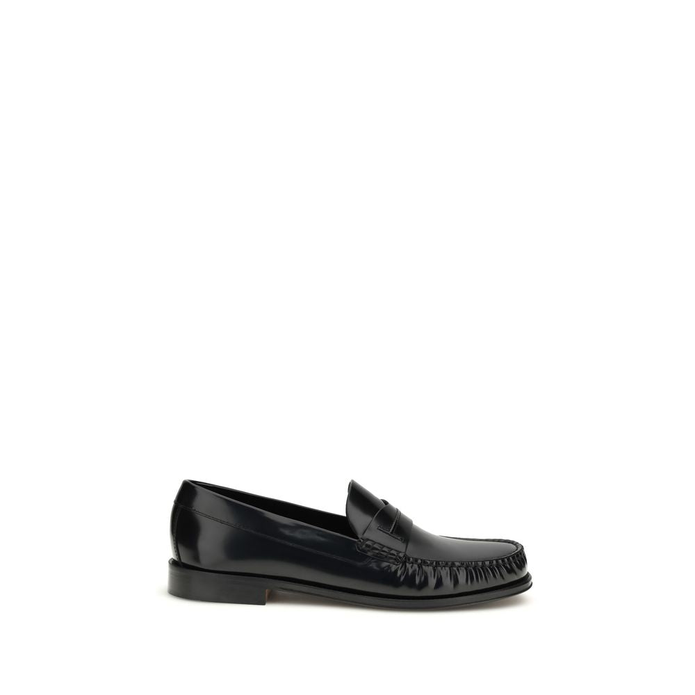 Tom Ford Black Calf Leather Bos Taurus Slip-On Loafers Tom Ford