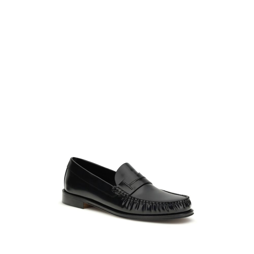Tom Ford Black Calf Leather Bos Taurus Slip-On Loafers Tom Ford