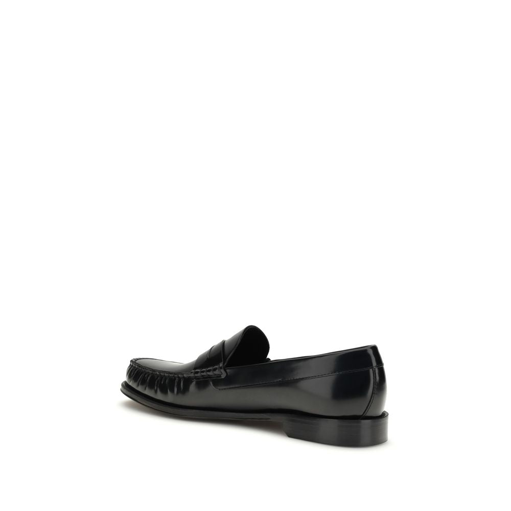 Tom Ford Black Calf Leather Bos Taurus Slip-On Loafers Tom Ford