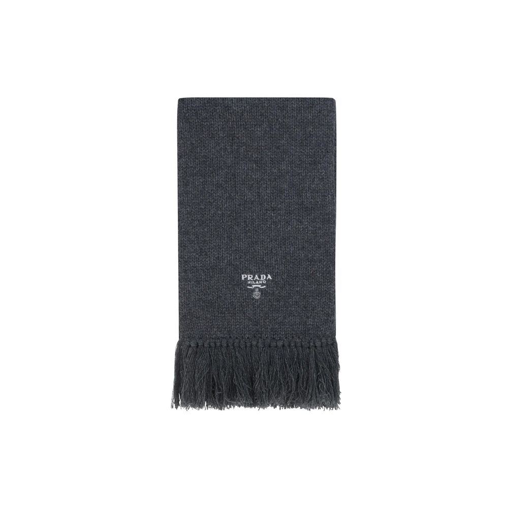 Prada Gray Cashmere Foulard Prada