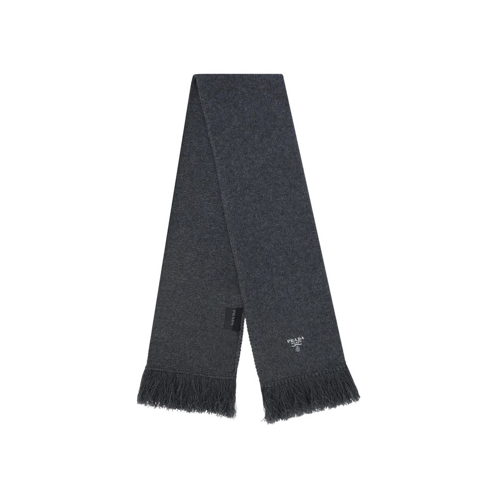 Prada Gray Cashmere Foulard Prada