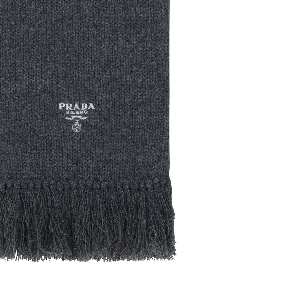 Prada Gray Cashmere Foulard Prada